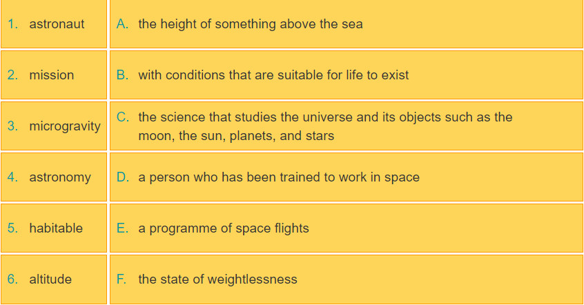space travel answers